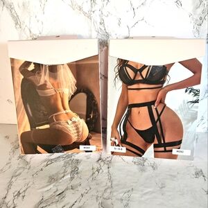 Sexy lingerie. White and black. Size S